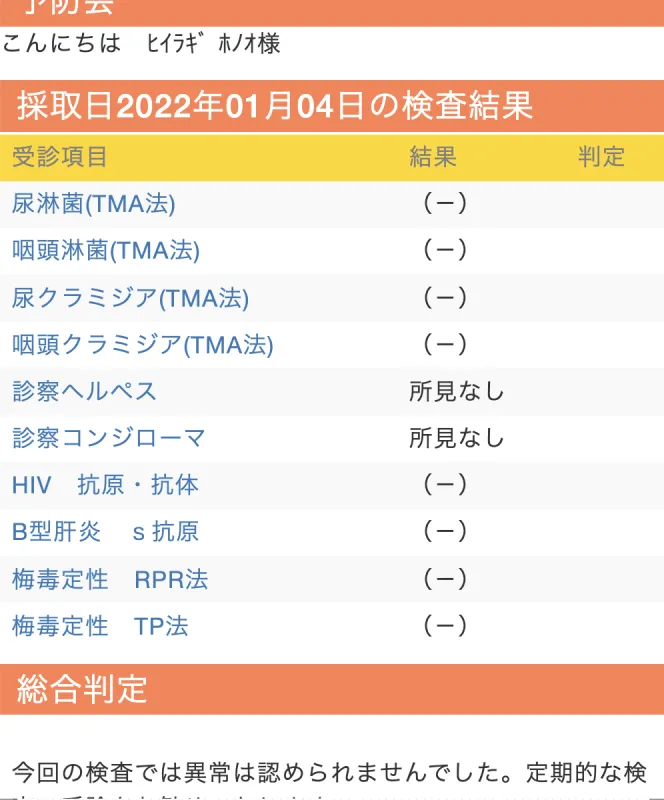 今月も異常なしです。